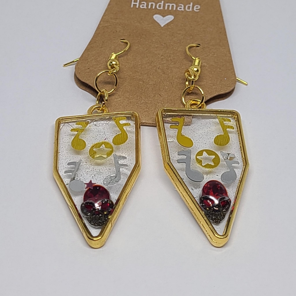 Classy Metalhead Music Note Earrings